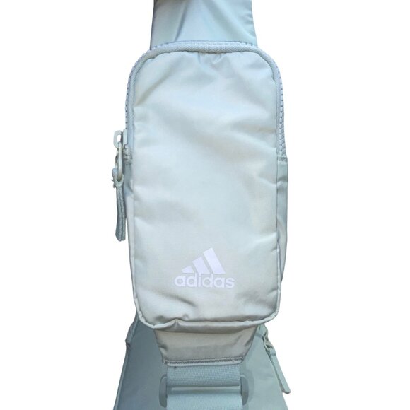Adidas Women’s Linen Green Polyester Essentials 2 Sling Crossbody Backpack Sz S - Picture 4 of 12